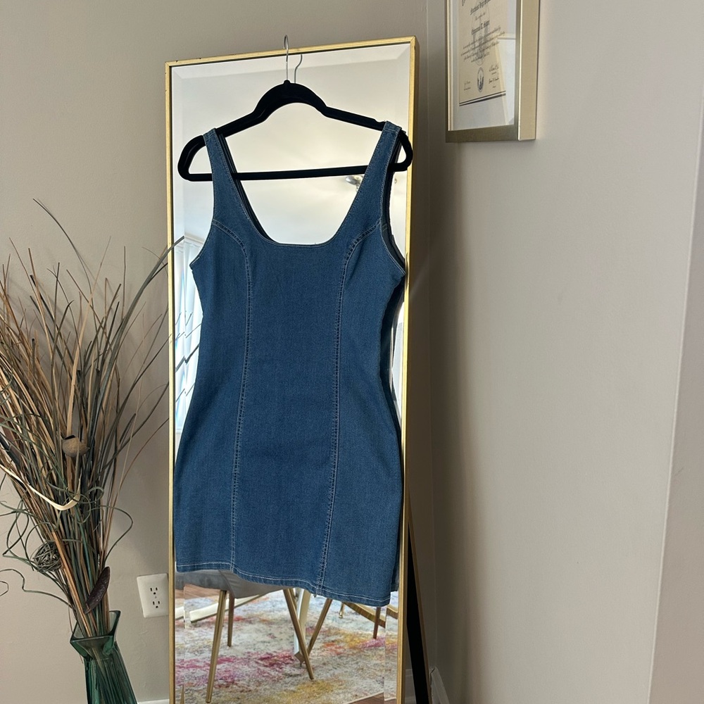 Denim Blue Sleeveless Dress